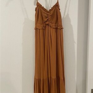 Elegant Brown Maxi Dress